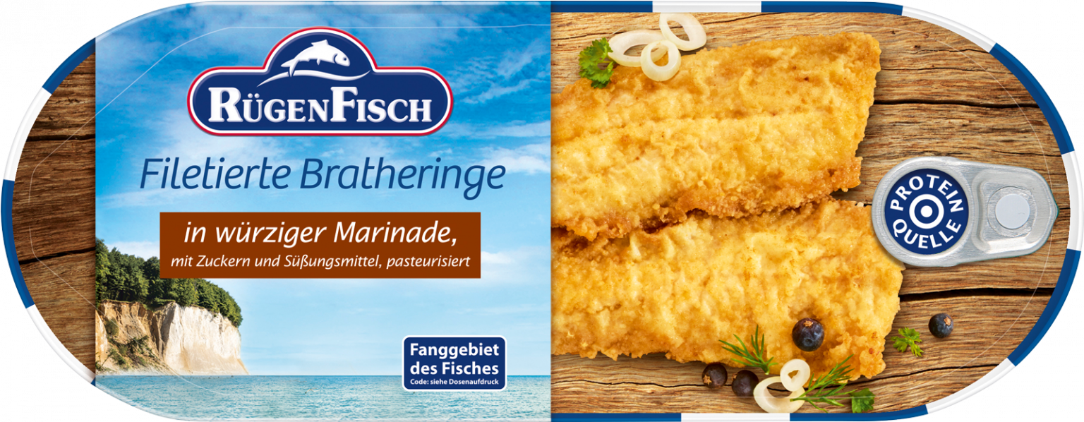 Filetierte Bratheringe in würziger Marinade | Rügen Fisch